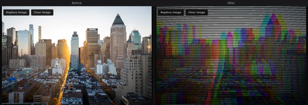 CRT — before and after comparison