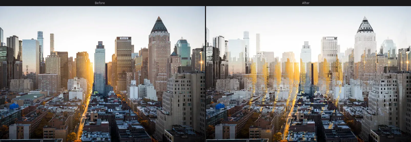Pixel Sort — before and after comparison