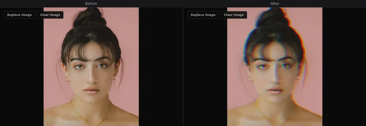 RGB Shift — before and after comparison
