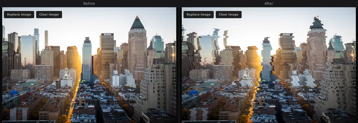 Stretch — before and after comparison