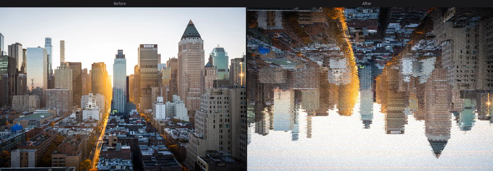 VHS — before and after comparison